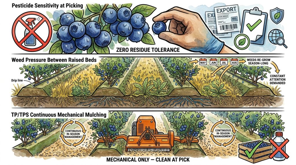 Blueberry Inter Row Weed Control R