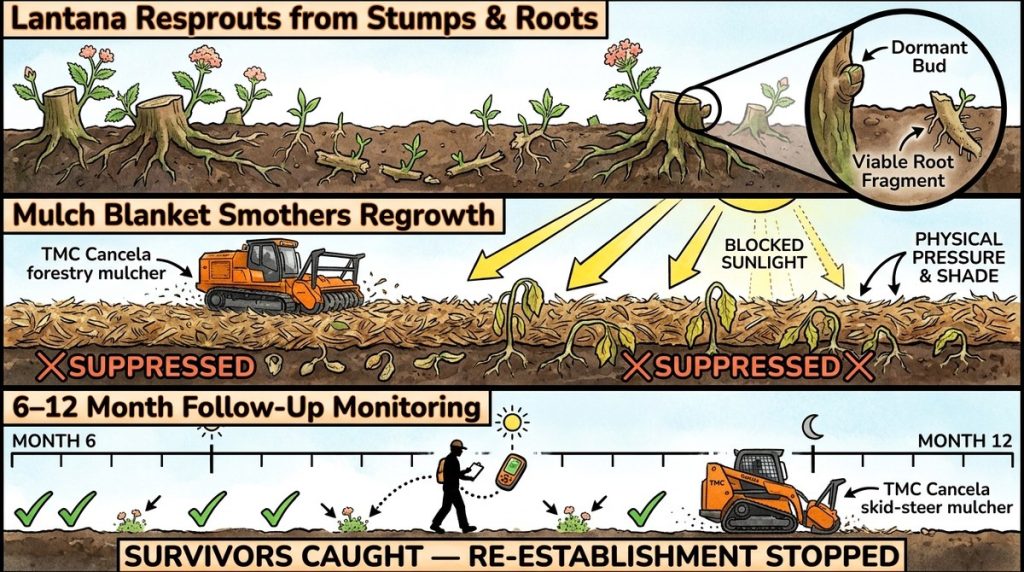 Lantana Mulch Regrowth Suppression R