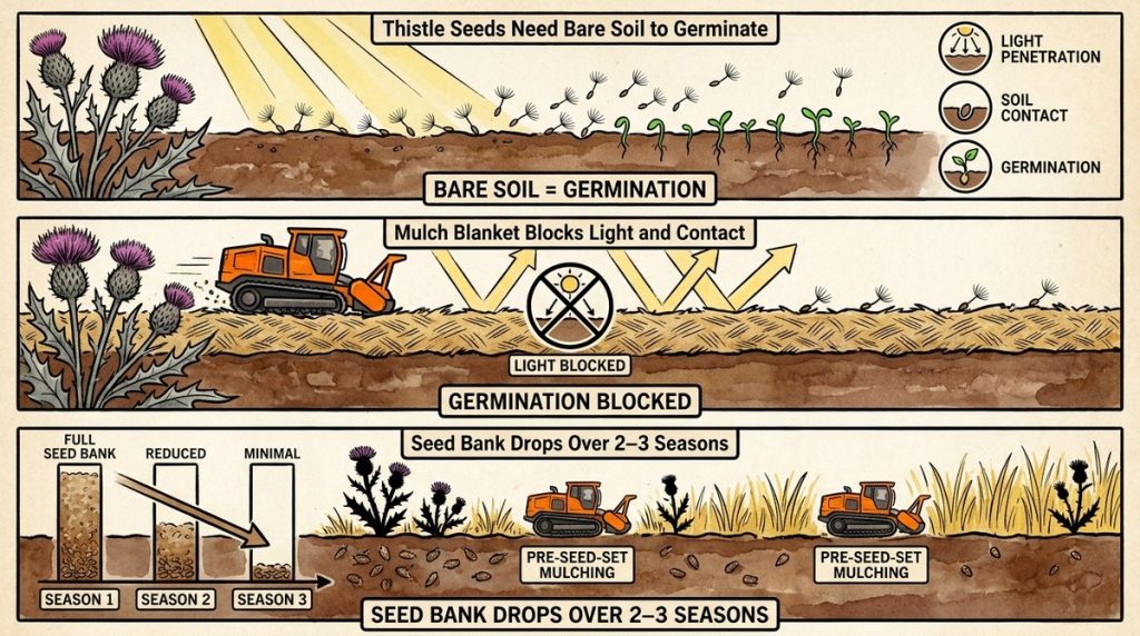 Thistle Mulch Germination Barrier R
