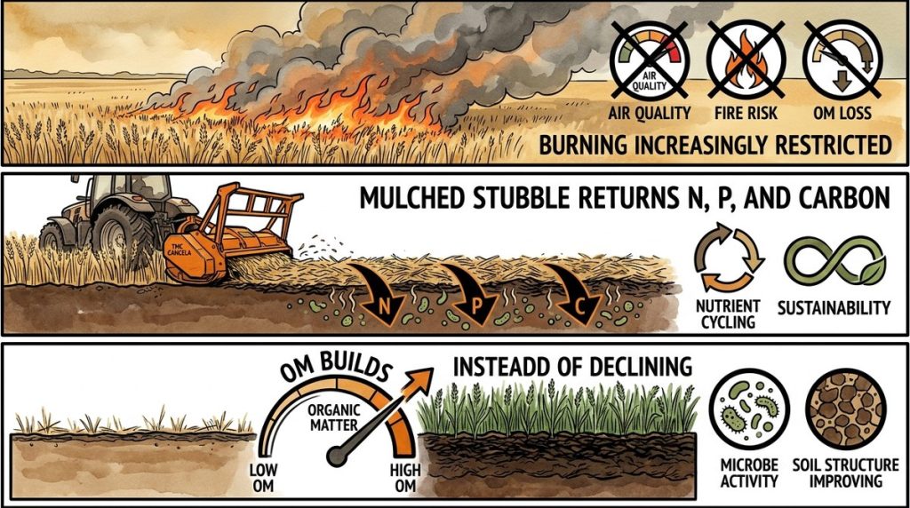 Wheat Stubble OM Return R